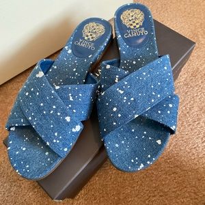 Vince Camuto VC-Esulla medium Blue Denim Slides